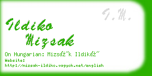 ildiko mizsak business card